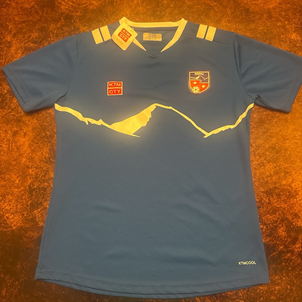 KTM CTY Blue Men's Football Jersey with Mountain Graphic